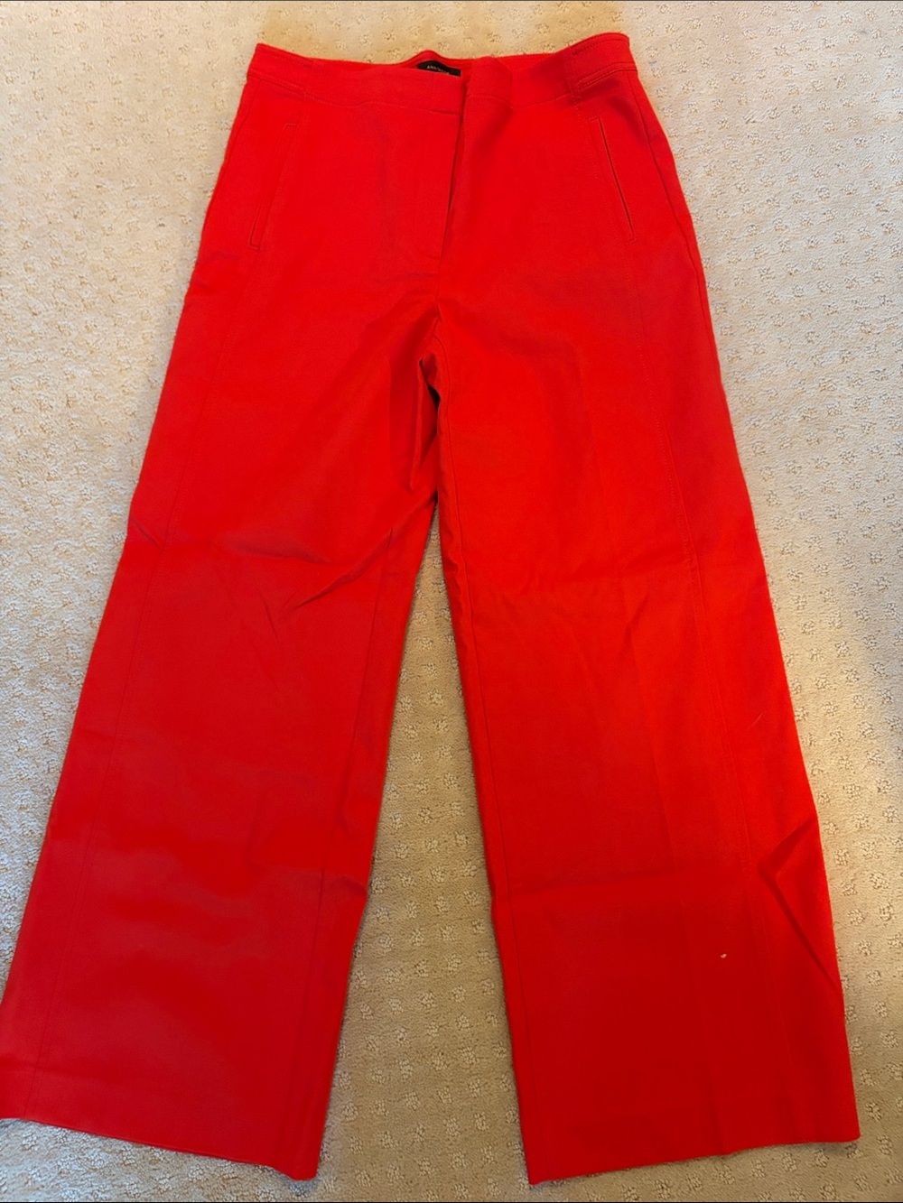 Ann Taylor Wide-Leg Pants in Bright Red